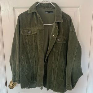 Green Zara Corduroy Jacket